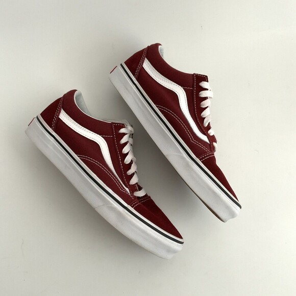 Vans Old Skool Suede Lace-up Sneakers Maroon 7.5 - Picture 6 of 12
